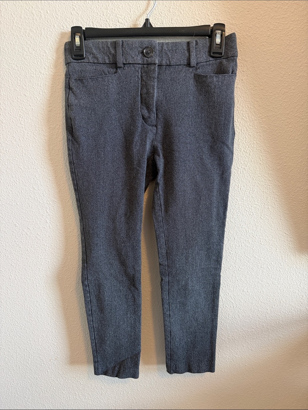 LOFT Charcoal Gray Slim Crop Pants